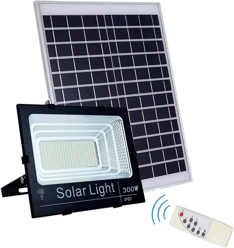 Solar 300W Solar Light Motion Sensor LED Flood Lights Outdoor Security Light with Remote IP65 Waterproof for Garden, Yard Large Size