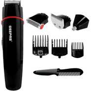 Geepas Rechargeable Trimmer for Men - GTR8128N, Electric Hair Shaver, Hair Clipper - Black