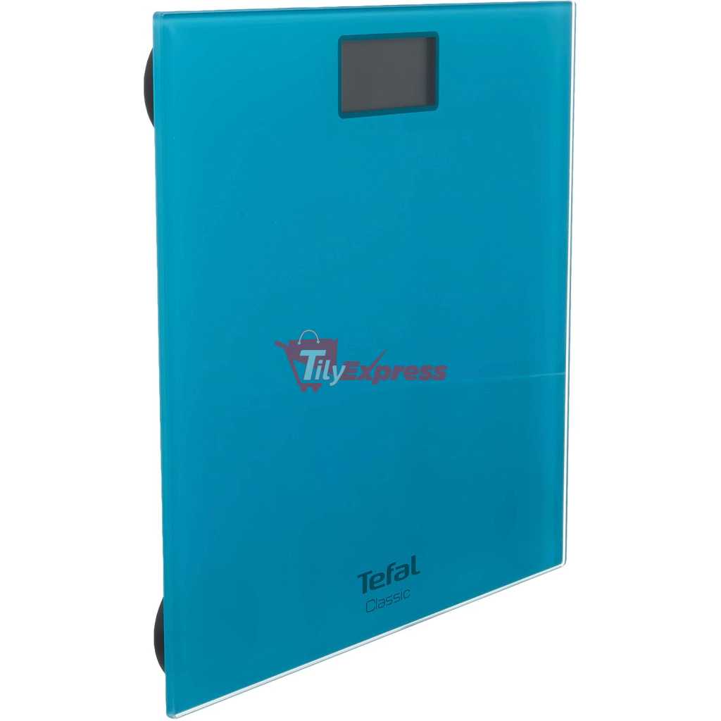 Tefal Classic Bathroom Scale, Automatic ON/OFF, Tempered Glass, Turquoise, PP1503V0