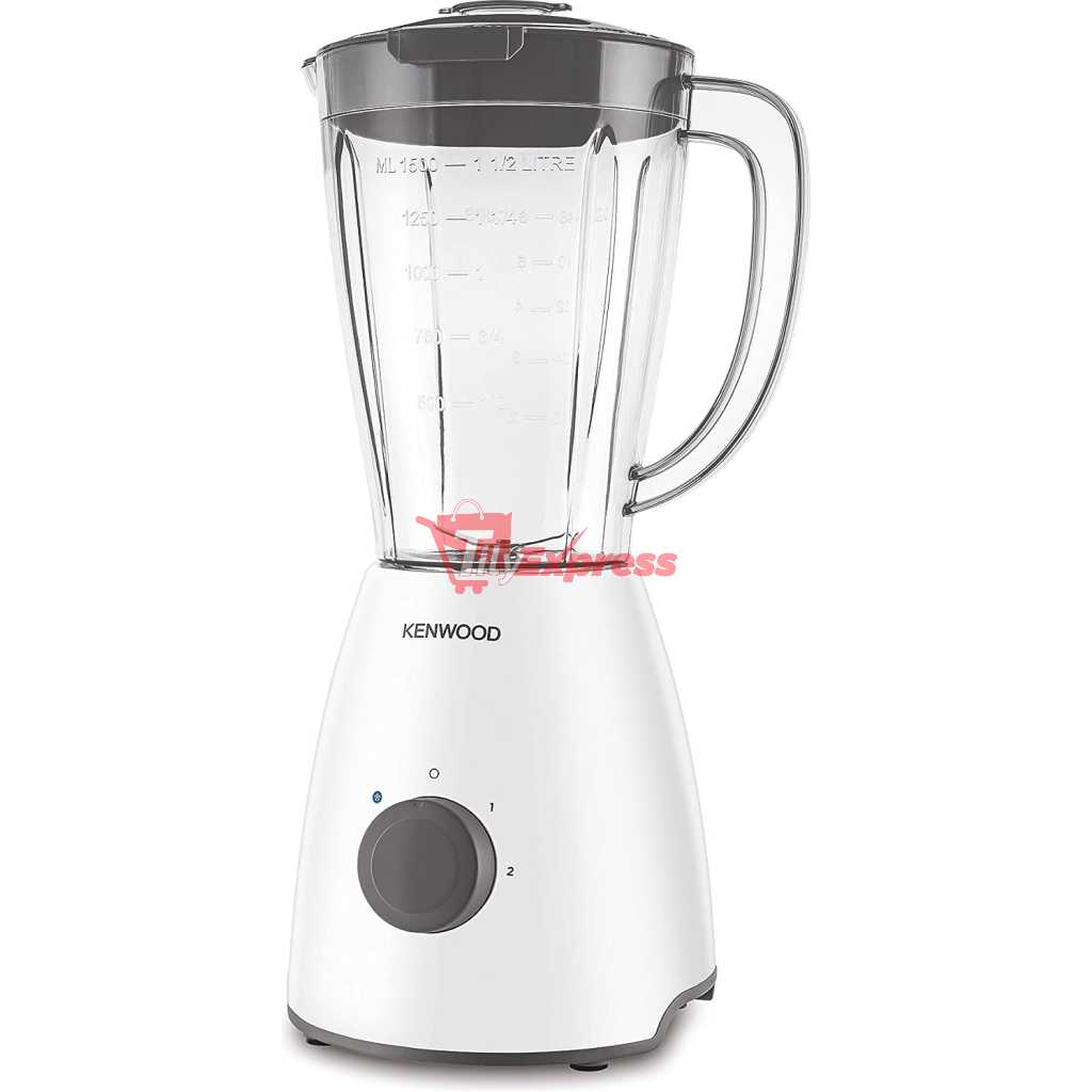 KENWOOD Blender 400W Smoothie Blender/Smoothie Maker 1.5L with Extra Jar, Multi Mill (Grinder/Chopper), Ice Crush Function BLP10.E0WH White