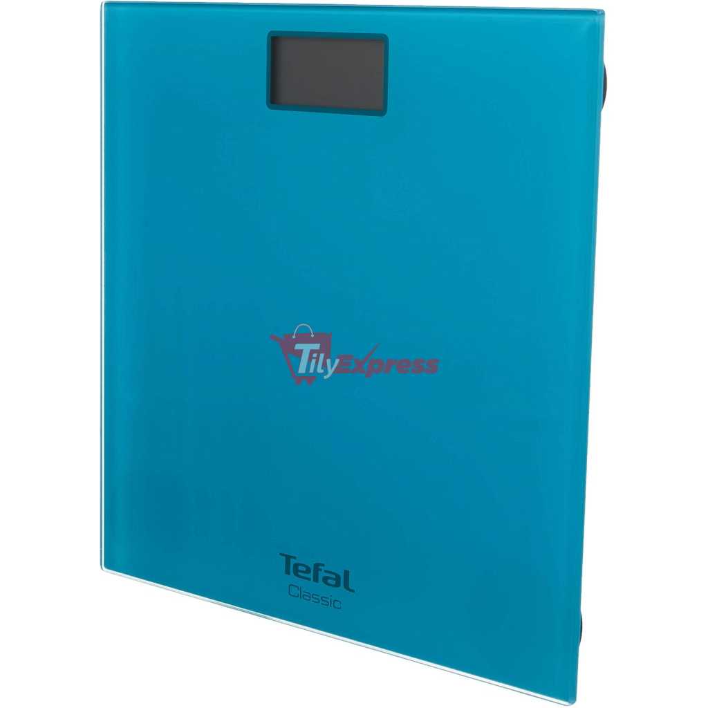 Tefal Classic Bathroom Scale, Automatic ON/OFF, Tempered Glass, Turquoise, PP1503V0