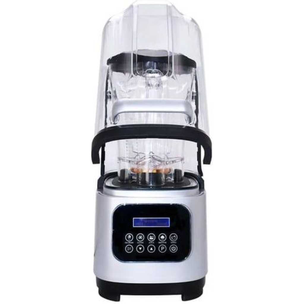 High speed Sound Proof Blender With Cover Mixer Fruit Juicer Silent Commercial Digital display Programmed Blender Ice Crusher