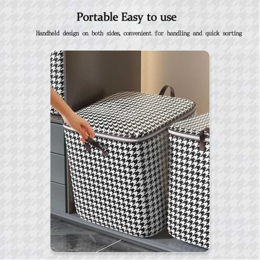 100L 140L 180L 3Pieces Of Clothes Storage Box Wardrobe Foldable Closet Sorting Portable Storage Bag Winter Cup Storage Box, Double Zipper Sturdy Space Saving For Bedsheets Pillows Blankets Quilt Seasonal Clothing -Multicolor