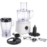 Moulinex Food Processor, Easy Force 800 Watts, 6 Attachments, +25 different functions, 1.8 Liter and 2.4Liter Bowl capacity, FP247127