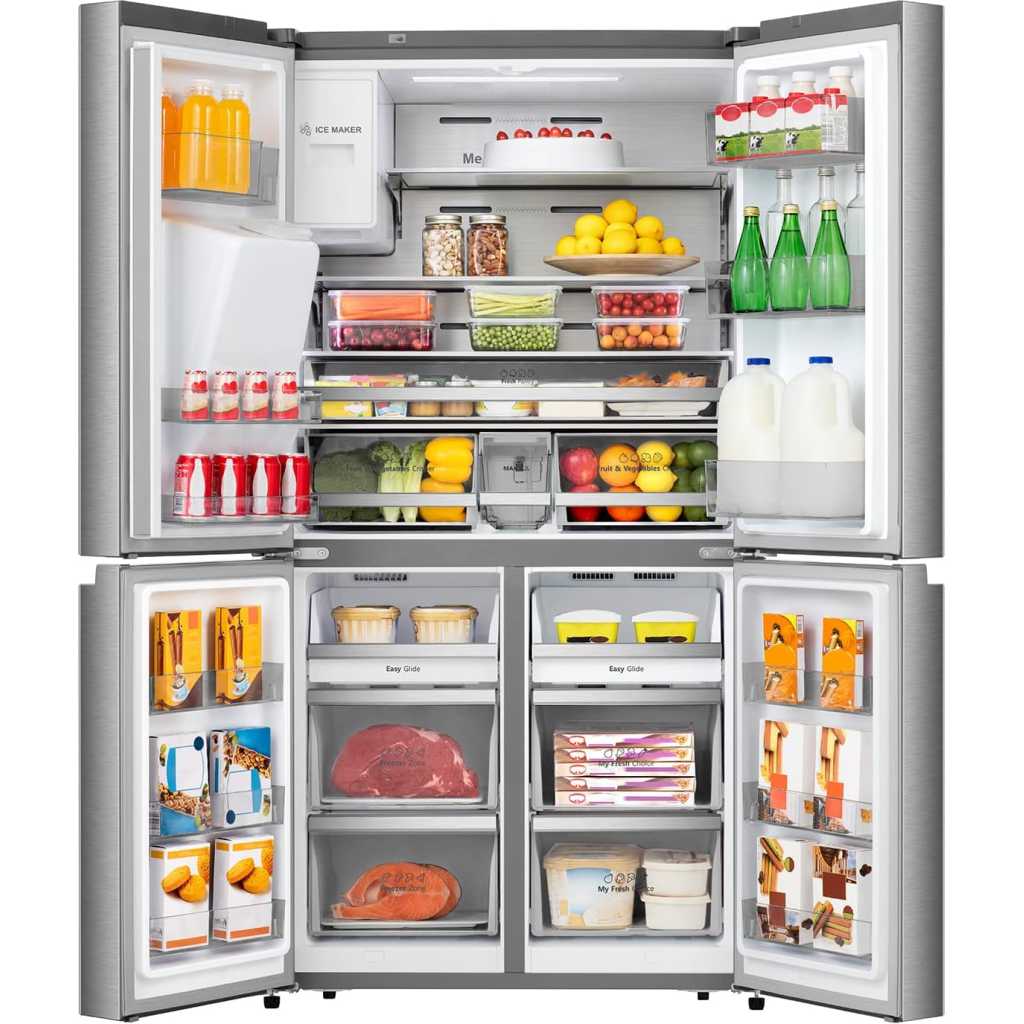 Hisense 730-Litre French Door Side by Side Fridge RC-73WC4SW1; With Ice & Water Dispenser, Frost Free Refrigerator - Silver