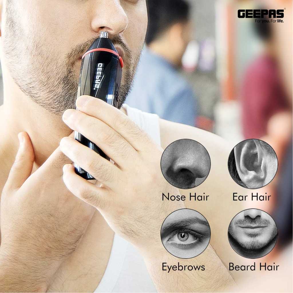Geepas Rechargeable Trimmer for Men - GTR8128N, Electric Hair Shaver, Hair Clipper - Black