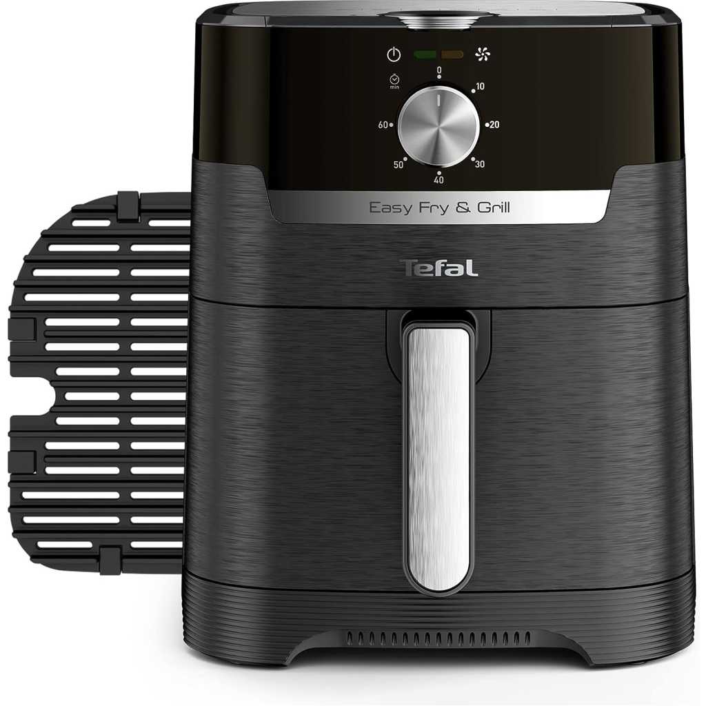 Tefal 4.2 Litre Easy Fry Classic 2-in-1 Air Fryer and Grill; 8 Programs, EY501827, 1400 W - Black