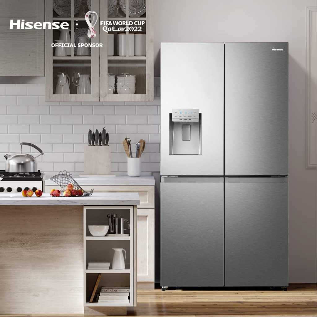 Hisense 730-Litre French Door Side by Side Fridge RC-73WC4SW1; With Ice & Water Dispenser, Frost Free Refrigerator - Silver
