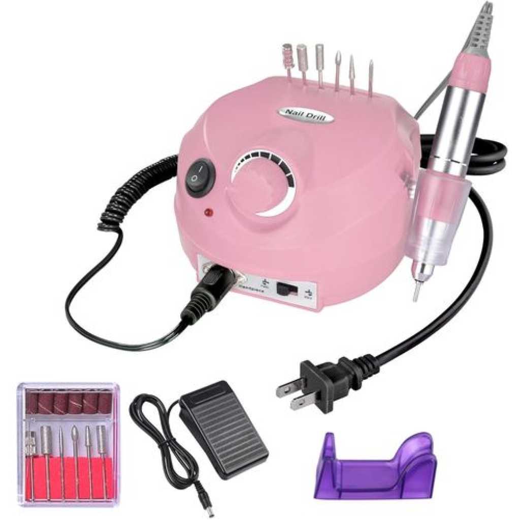 Nail Drill Electric Nail File Drill Hine 45000Rpm Powerful Manicure Pedicure Set for Removing Acrylic Nails, Gel Nails, Thinning and Smoothing Nails- Multicolor