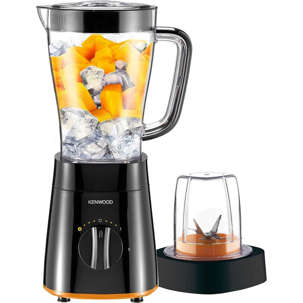 Kenwood Blender 500W Smoothie Blender/Smoothie Maker 1.5L With Multi Mill (Grinder/Chopper), Ice Crush Function BLP15.150BK Black