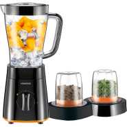 KENWOOD Blender 500W Smoothie Blender/Smoothie Maker 1.5L with Grinder Mill, Chopper Mill, Ice Crush Function BLP15.360BK Black