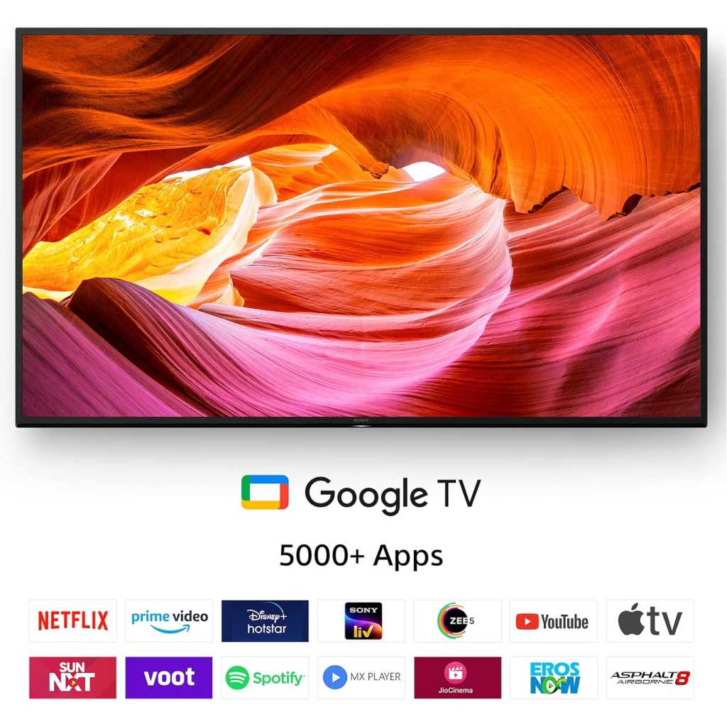 Sony 65-Inch 4K UHD Smart Android Google TV X75K – Black