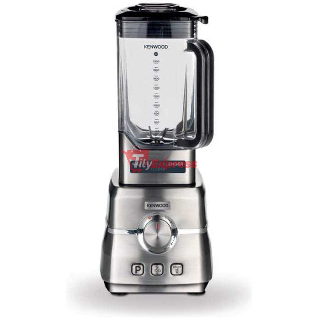 Kenwood Premium Power Blender 1500W Smoothie Blender With 2L Tritan Jar, 500ML Smoothie2Go Bottle & Lid, Blender Tamper/Food Presser, 6 Speed + 3 Preset Programs, Ice Crush Function BLM91.640S - Silver