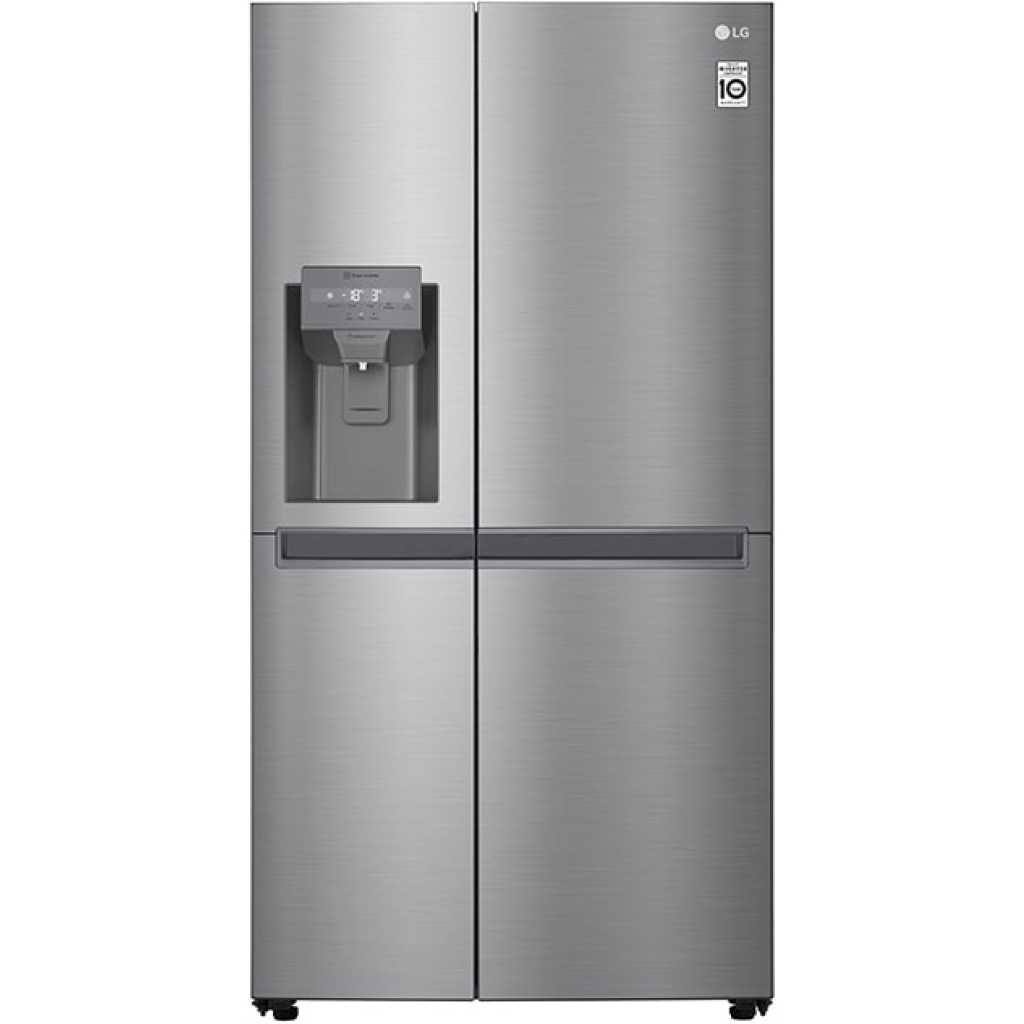 LG 634-Litres GC-L257JLXL Fridge; 634(L) | Side by Side Refrigerator | Smart Inverter Compressor | Multi Air Flow | Smart Diagnosis™, Frost Free