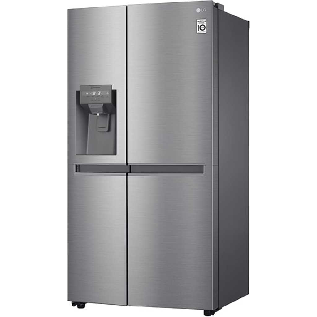 LG 634-Litres GC-L257JLXL Fridge; 634(L) | Side by Side Refrigerator | Smart Inverter Compressor | Multi Air Flow | Smart Diagnosis™, Frost Free