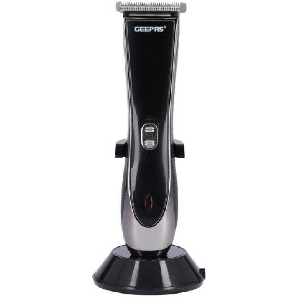 Geepas GTR56024 Rechargeable Hair & Beard Trimmer - Cordless Trimmer - Men's Beard and Stubble Trimmer - Long Working Time | Charging Indicators | Hair Clipper & Beard Stubble Trimmer Kit