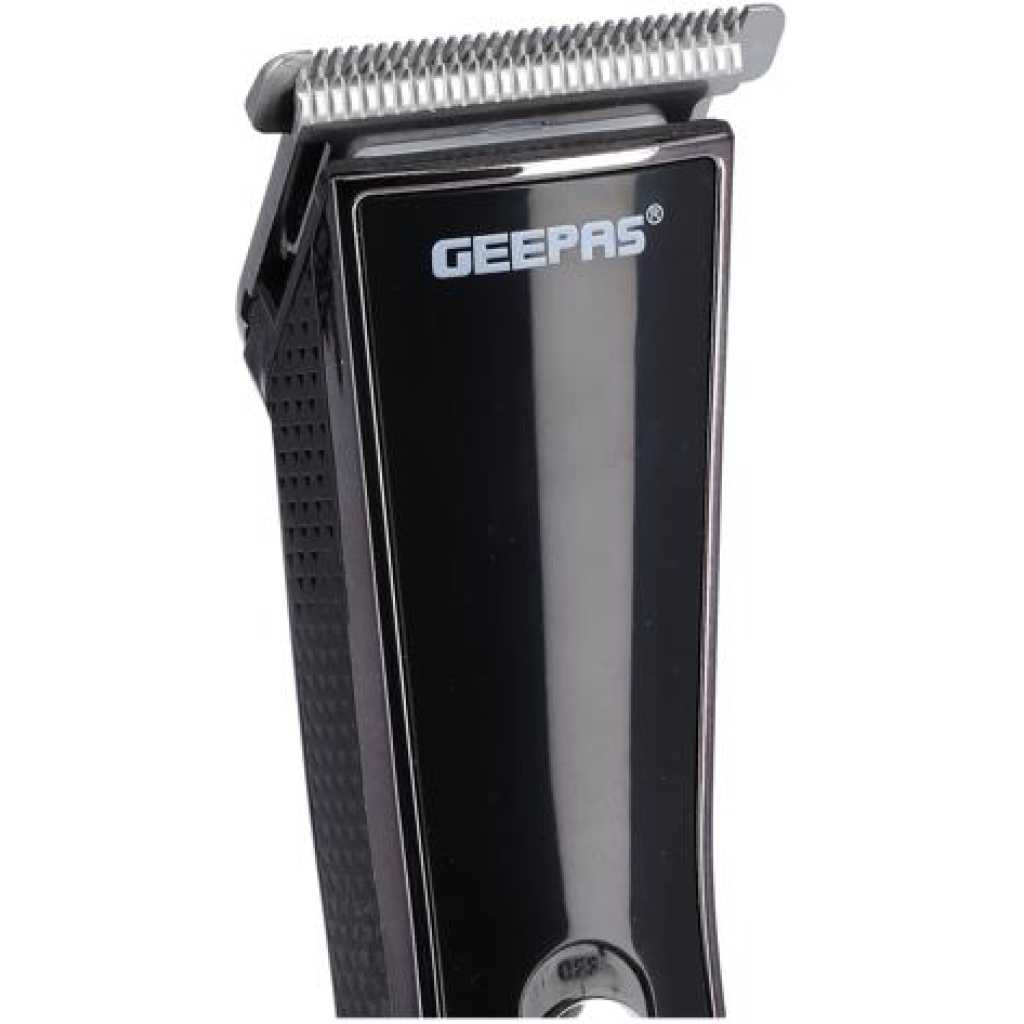 Geepas GTR56024 Rechargeable Hair & Beard Trimmer - Cordless Trimmer - Men's Beard and Stubble Trimmer - Long Working Time | Charging Indicators | Hair Clipper & Beard Stubble Trimmer Kit