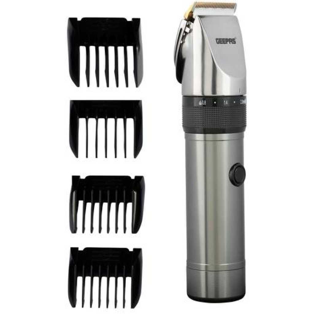 Geepas GTR8711, Rechargeble Hair Trimmer - Silver