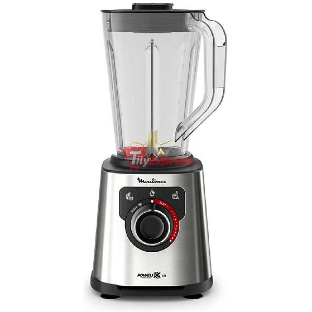 Moulinex Blender, 1200W, Perfectmix, 2L Tritan Jar, 2 Speed LM88HD27, Ice Crush, Smoothie Blender