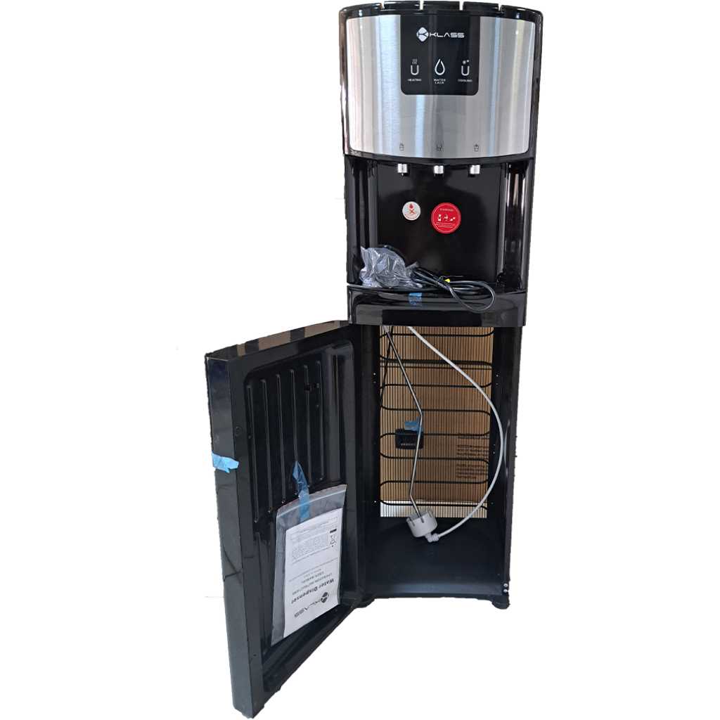 KLASS Water Dispenser KL-3TBLS; Hot & Cold 3-tap Bottom Loading With Child Safety Lock – Black