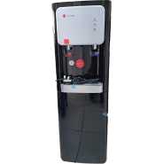 KLASS Water Dispenser KL-2TBLC; Hot & Cold 2-tap Top Loading With Bottom Fridge - Black