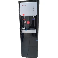 KLASS Water Dispenser KL-2TBLC; Hot & Cold 2-tap Top Loading With Bottom Fridge - Black