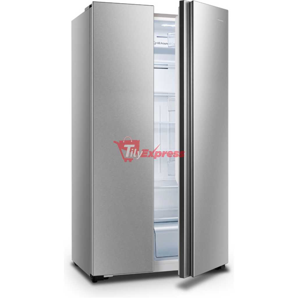 Hisense 560 - Litres Fridge, RC-56WS4S2 Side By Side Door Frost Free Refrigerator - Silver
