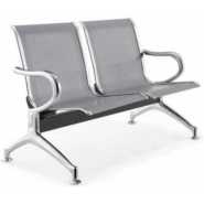 Durable Metallic Waiting chair 2 seaters silver colour Home Office Desk Chairs TilyExpress