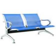 Genuine Metallic Waiting chair 2 seaters blue colour