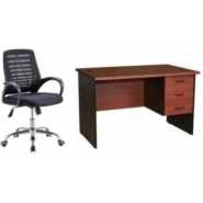 A set of an office chair and a Table(120cm) Home Office Desk Chairs TilyExpress