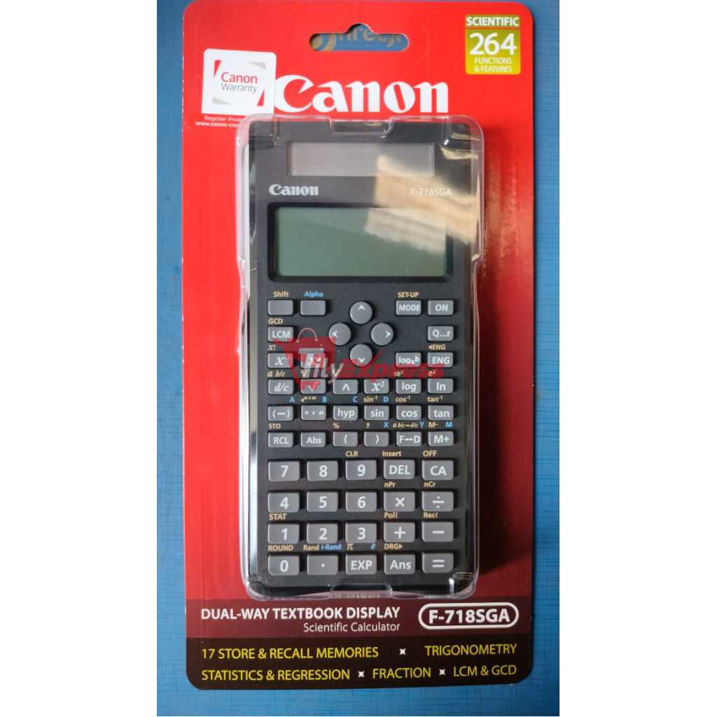 Canon F-718SGA Scientific Green Antibacterial Calculator (264 Functions and Features) - Black