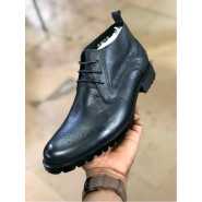 Men's Lace-up Formal Boots Shoes - Black