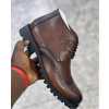 Oxford Men's Designer Lasce-up Boots Shoes - Brown