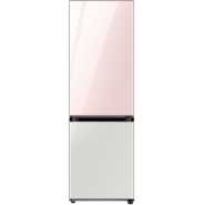 Samsung 339-Litre Fridge RB33T307058; Bespoke 2-Door Bottom Freezer Refrigerator, Pink & White