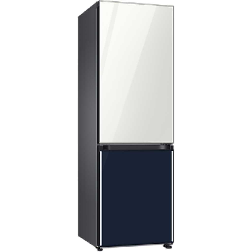 Samsung 339-Litre Fridge RB33T307029; Bespoke 2-Door Bottom Freezer Refrigerator, Navy