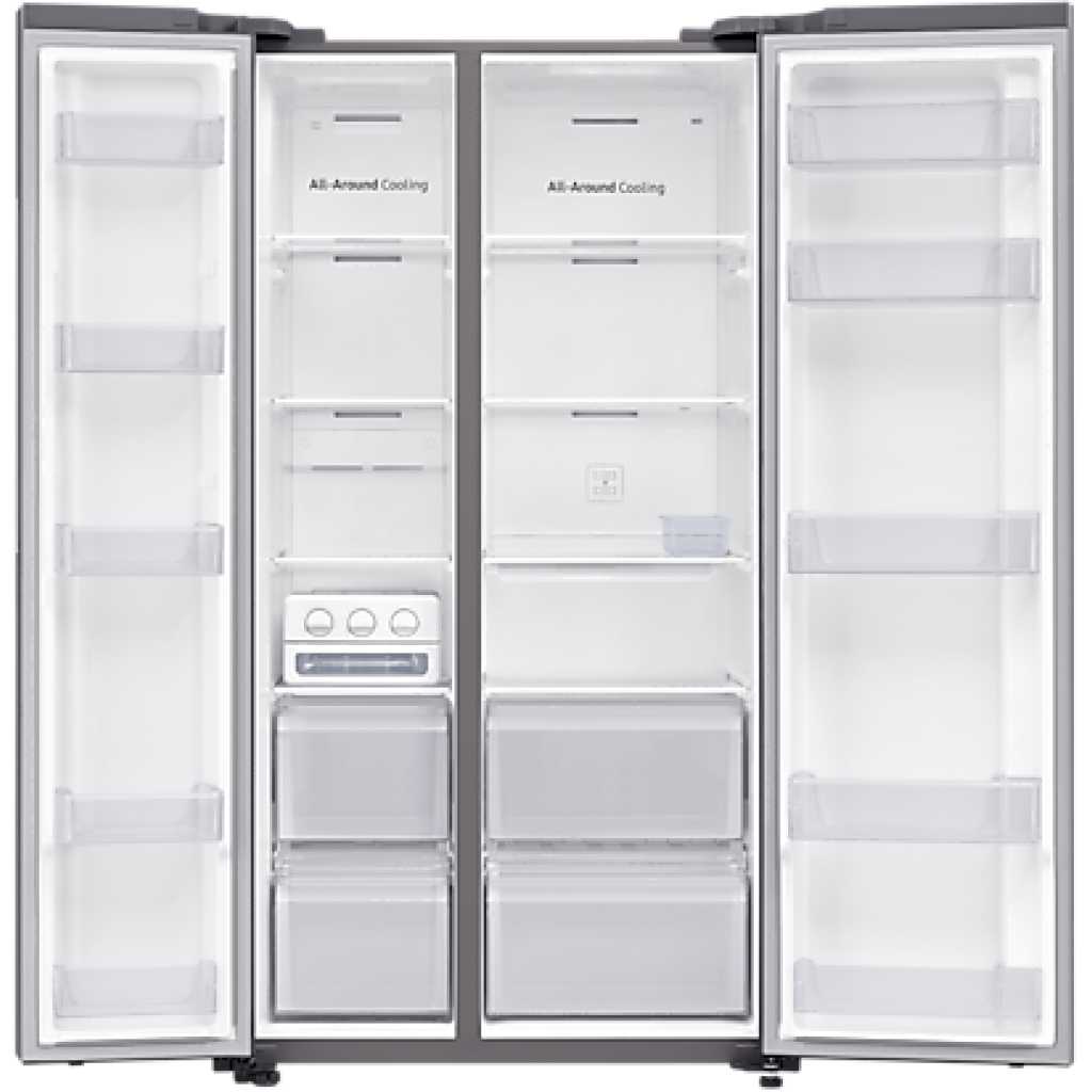 Samsung 635-Liter Fridge RS5000RC; Side-by-Side Frost Free Fridge Freezer with SpaceMax™ Technology - Silver