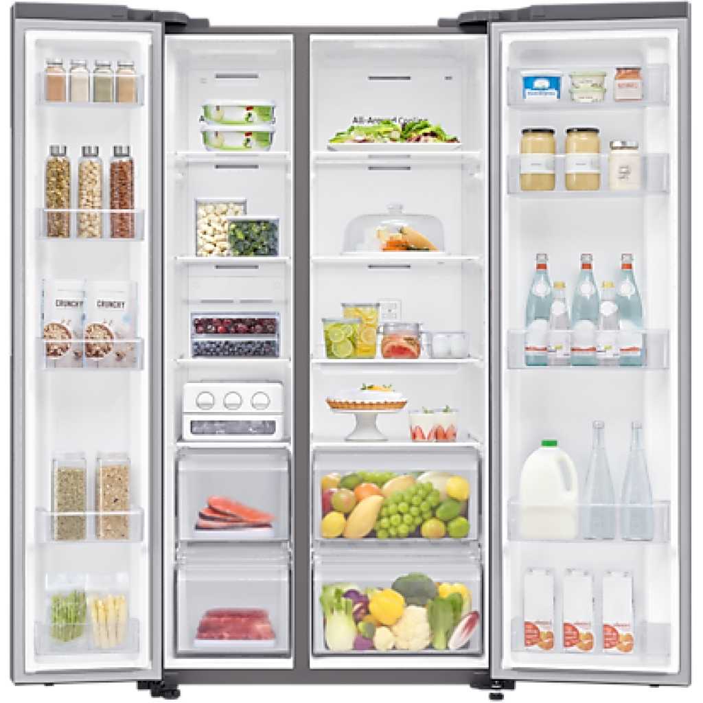 Samsung 635-Liter Fridge RS5000RC; Side-by-Side Frost Free Fridge Freezer with SpaceMax™ Technology - Silver