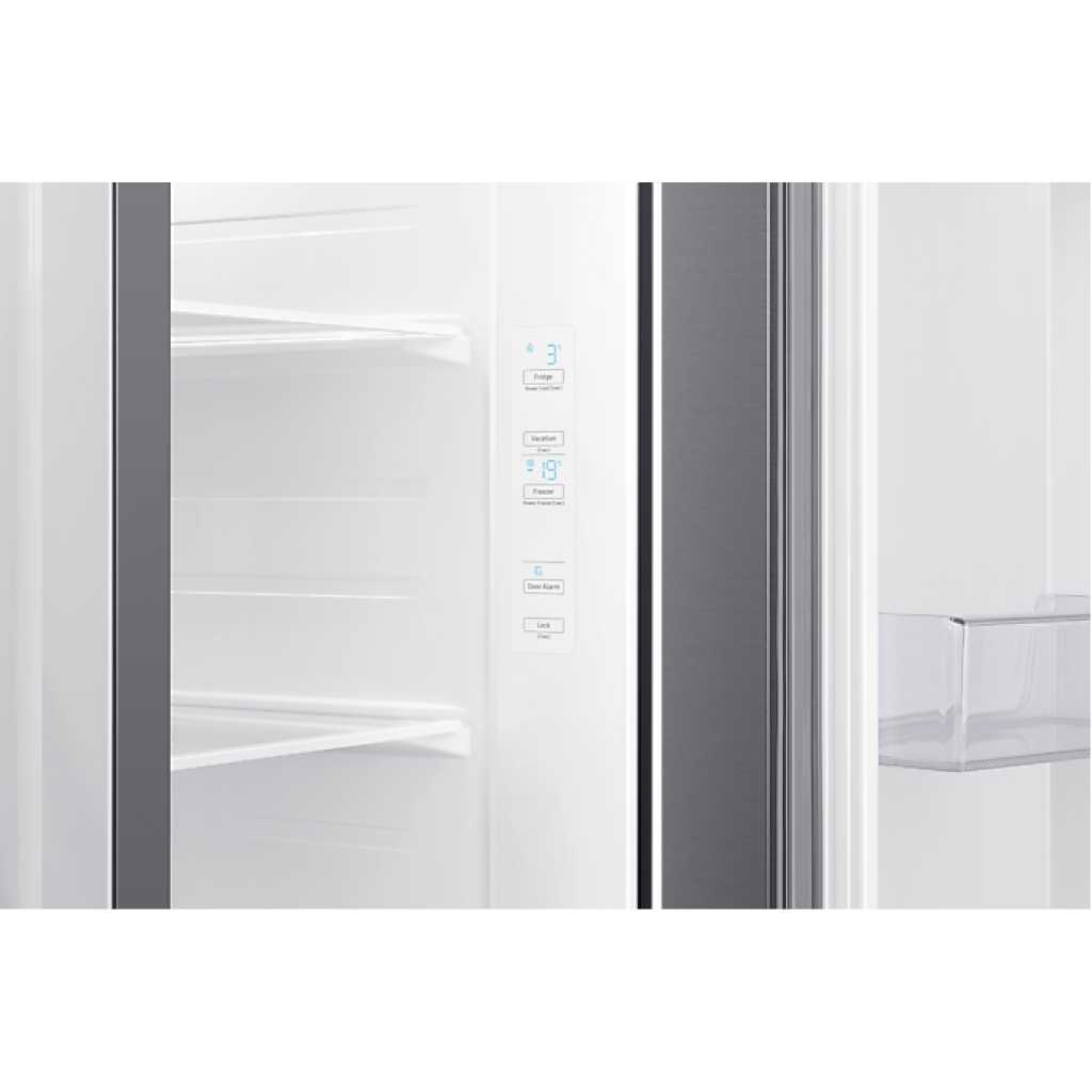 Samsung 635-Liter Fridge RS5000RC; Side-by-Side Frost Free Fridge Freezer with SpaceMax™ Technology - Silver
