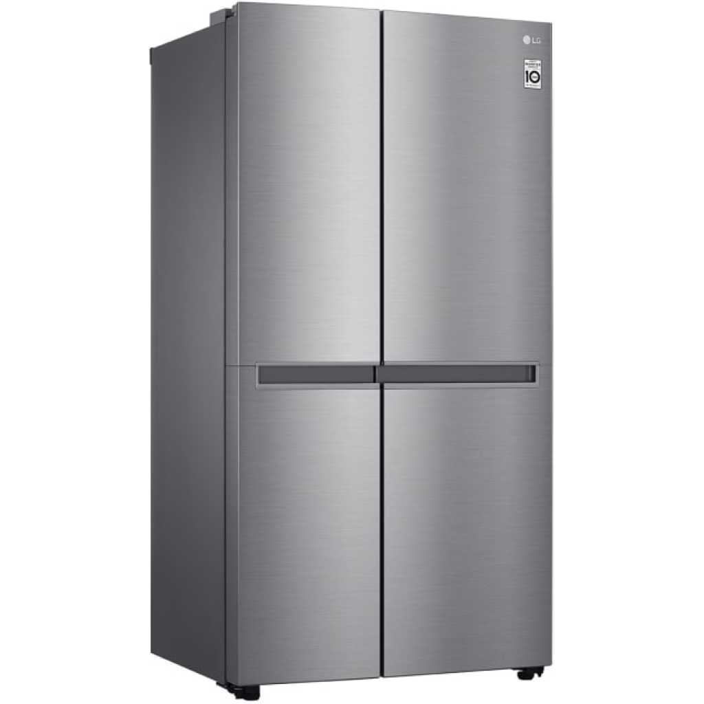 LG 649-Litres Fridge GC-B257JLYL 649(L) | Side by Side Refrigerator | Smart Inverter Compressor | Multi Air Flow | Smart Diagnosis™ - Inox