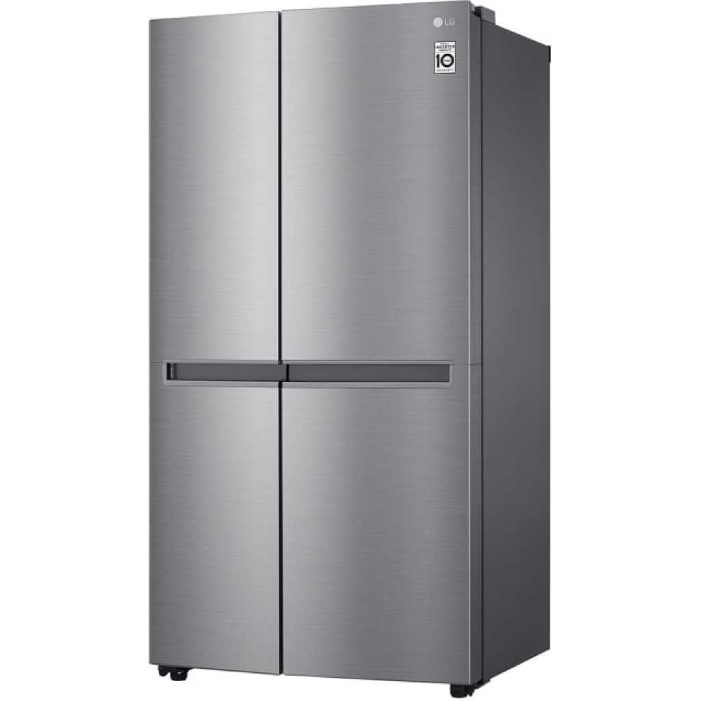 LG 649-Litres Fridge GC-B257JLYL 649(L) | Side by Side Refrigerator | Smart Inverter Compressor | Multi Air Flow | Smart Diagnosis™ - Inox