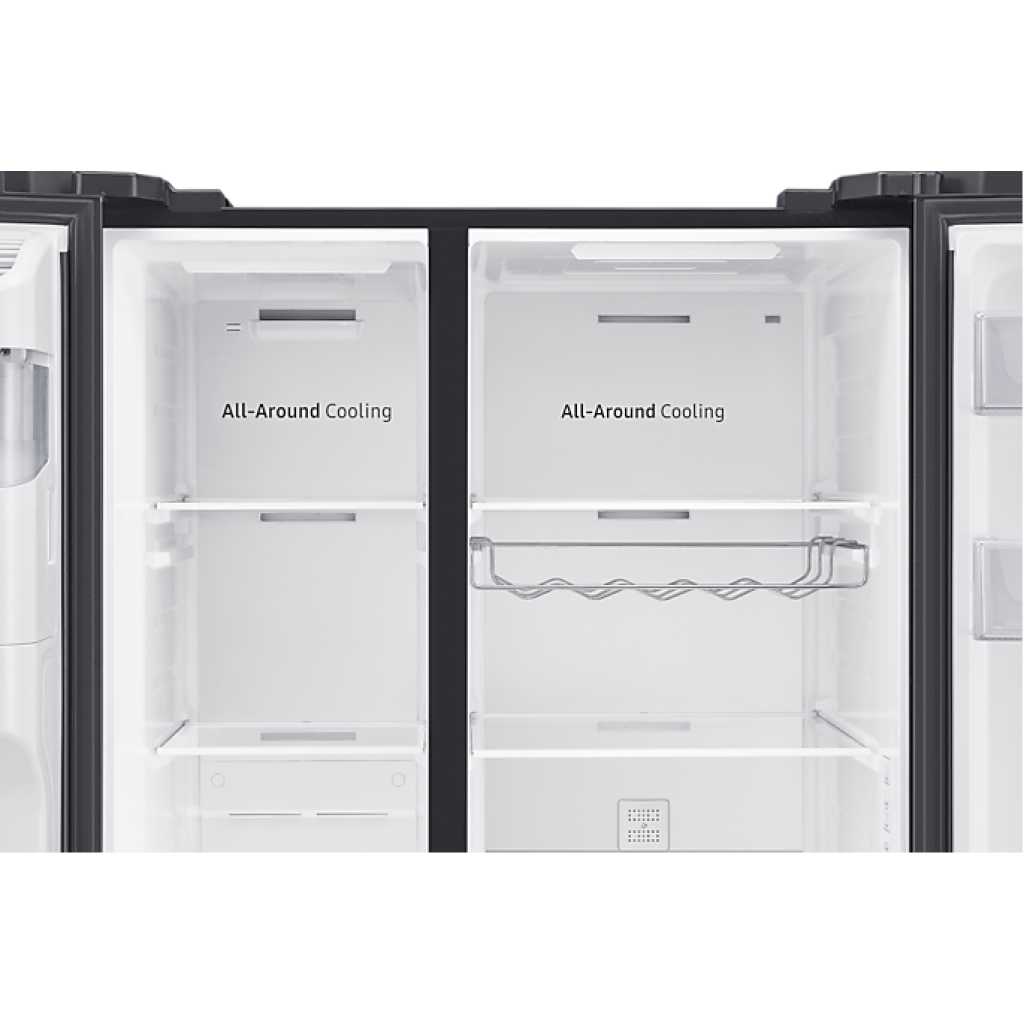 Samsung 635-Litres Fridge RS64R5311B4 |Side by Side Fridge, Non-plumbed Water & Ice dispenser, SpaceMax Technology - Gentle Black