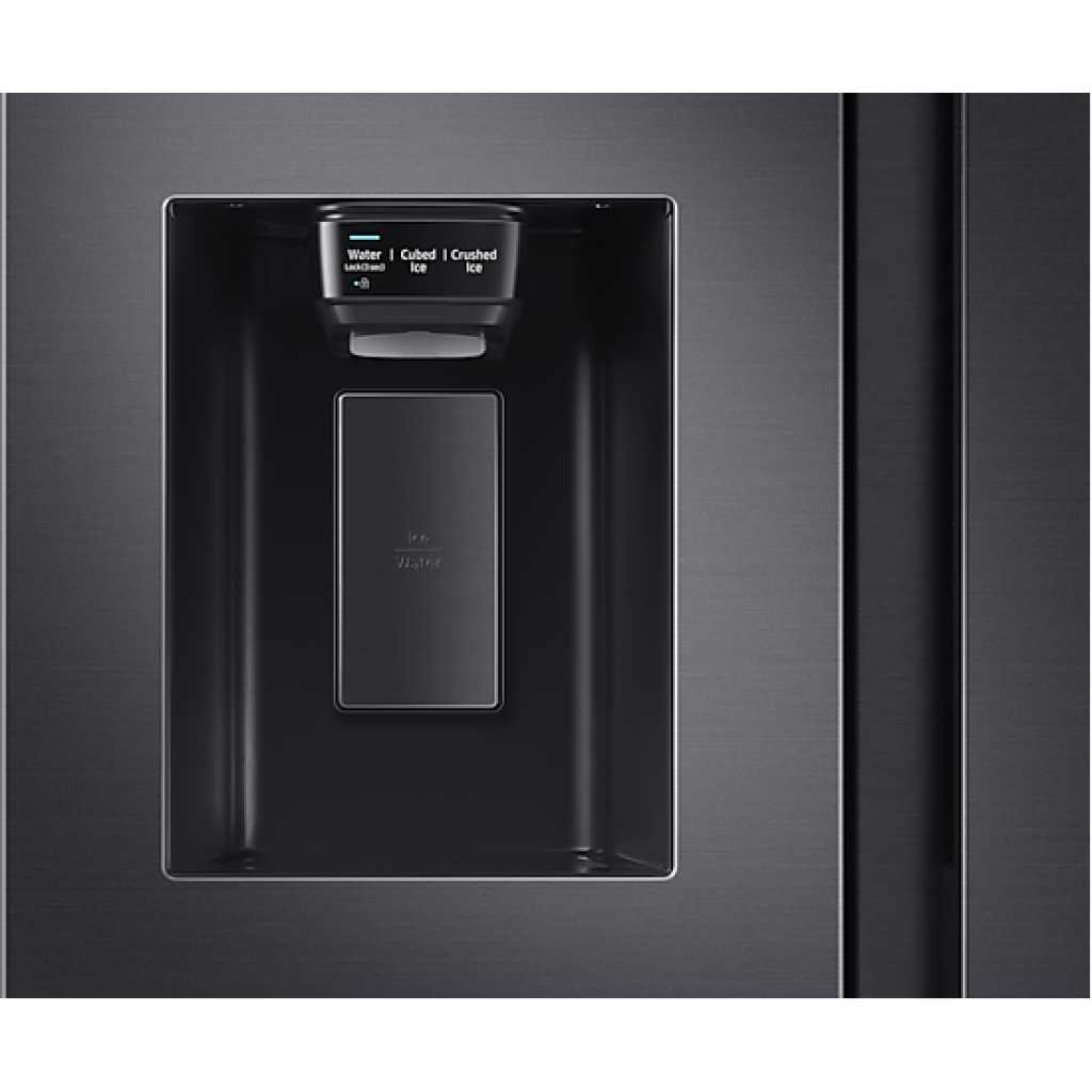 Samsung 635-Litres Fridge RS64R5311B4 |Side by Side Fridge, Non-plumbed Water & Ice dispenser, SpaceMax Technology - Gentle Black