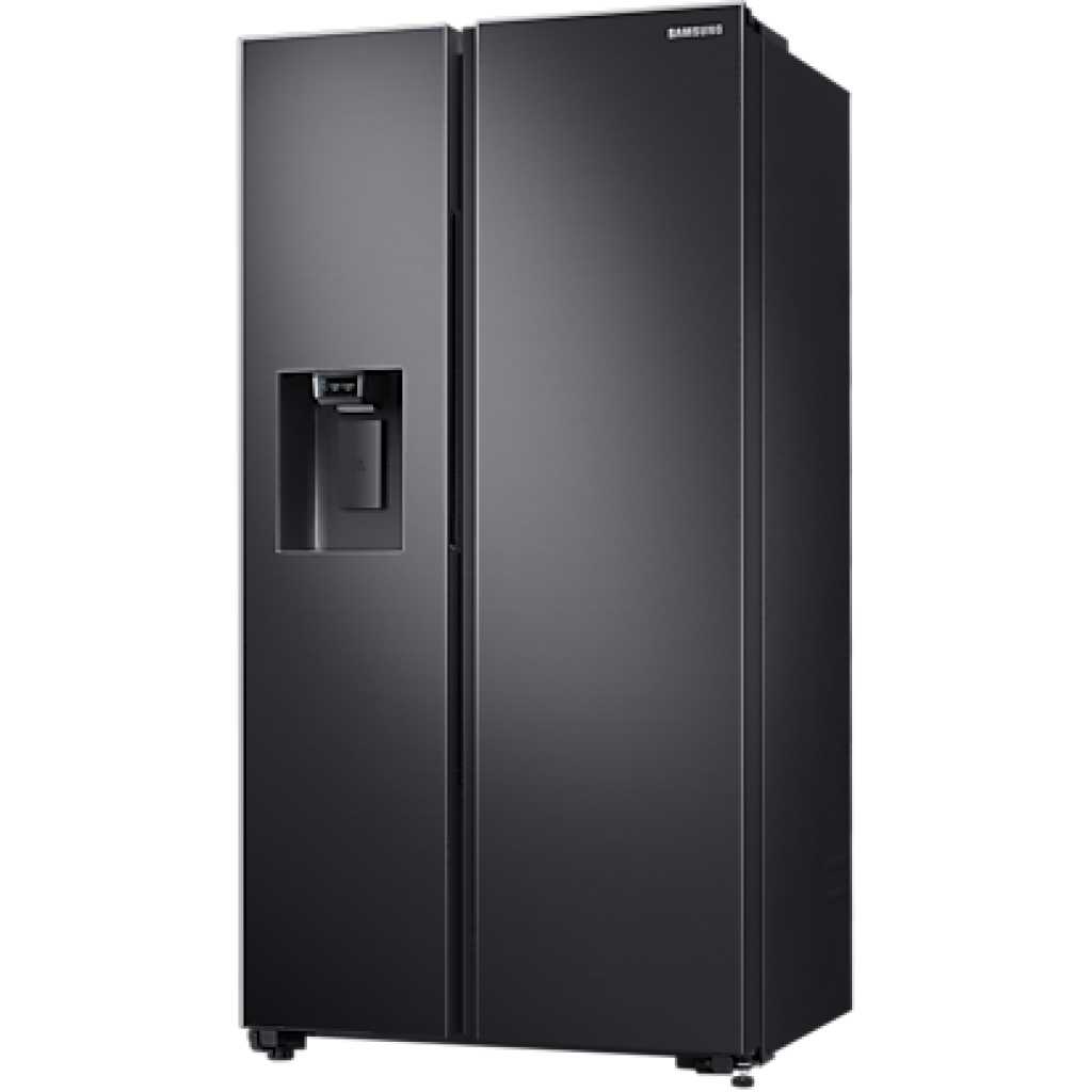 Samsung 635-Litres Fridge RS64R5311B4 |Side by Side Fridge, Non-plumbed Water & Ice dispenser, SpaceMax Technology - Gentle Black