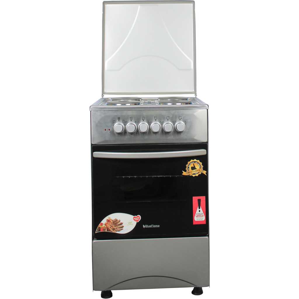 Blueflame Full Electric Cooker C504E-I 50 X 50cm, 4 Electric Plates, Electric Oven, Thermostat, Oven Lamp - Inox
