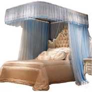 Wall Mounted Mosquito Net - sky Blue