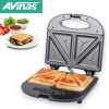 AVINAS 2 Slice Sandwich maker Non Stick Surface Bread Toaster Baker