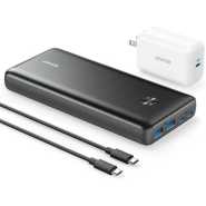 Anker Power Bank, 25,600mAh Portable On the go Laptop Charger 87W Bundle with 65W USB-C Wall Charger, Works for MacBook Pro, Dell XPS, Microsoft, Pixelbook, iPhone 13 series, Samsung, iPad Pro
