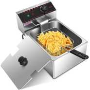Pixel 6 Litres Commercial Deep Fryer Stainless Steel - Silver