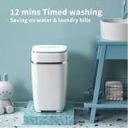 Portable Washing Machine, Compact Mini Washer 8lbs Capacity, Semi-Automatic Single-tub Laundry Machines with Gravity Drain for Apartments RVs and Dorms(Without spin basket)- Multicolor