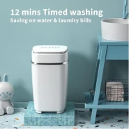 Portable Washing Machine, Compact Mini Washer 8lbs Capacity, Semi-Automatic Single-tub Laundry Machines with Gravity Drain for Apartments RVs and Dorms(Without spin basket)- Multicolor